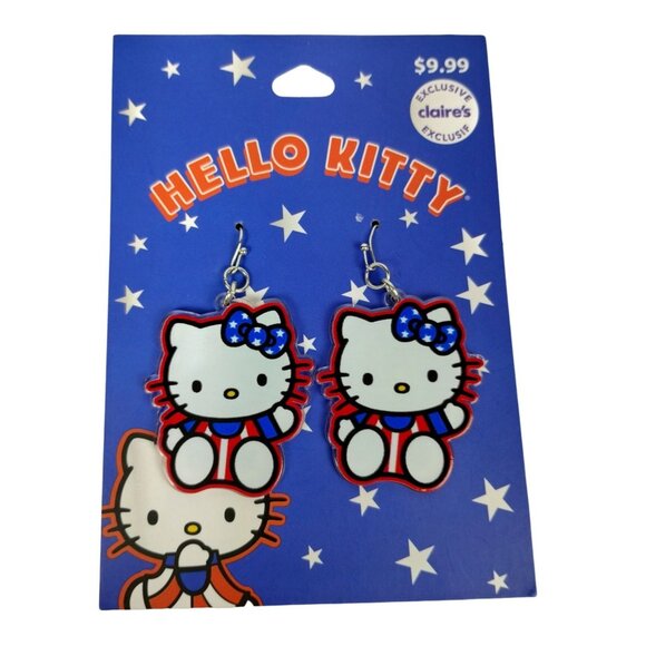 Hello Kitty Earrings With Independence Day Limited Edition Claires Exclusive - Picture 5 of 5